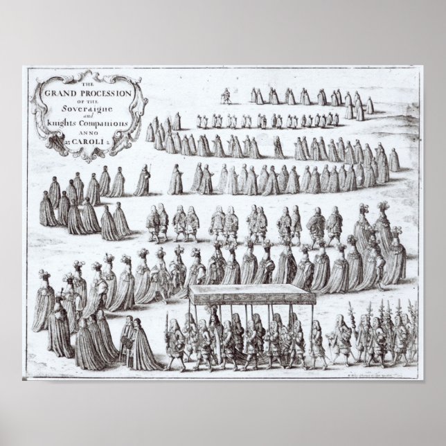 Póster Grand Procession the Sovereign and the Knights (Frente)