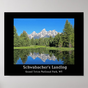 Póster Grand Teton National Park Design Landscape Poster