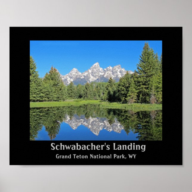 Póster Grand Teton National Park Design Landscape Poster (Frente)