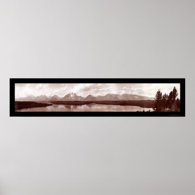 Póster Grand Teton Range WY Photo 1902 (Frente)