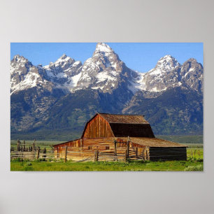 Póster Grand Tetons Barn