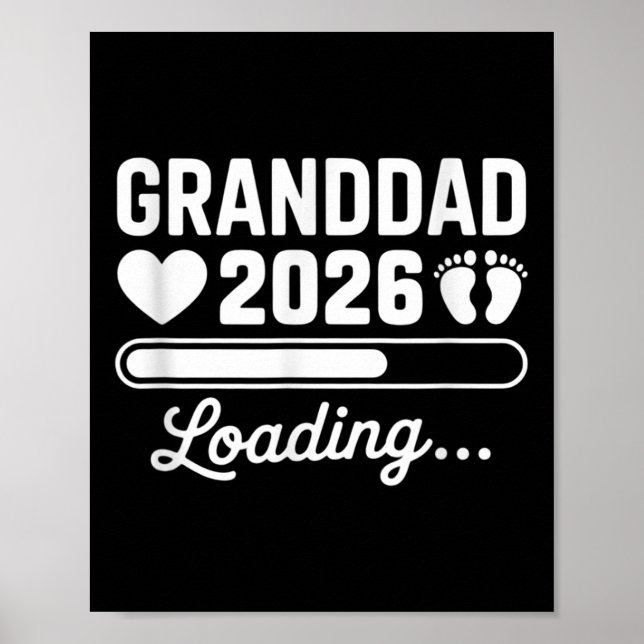 Póster Granddad 2026 Loading New Baby Pregnancy Reveal  (Frente)