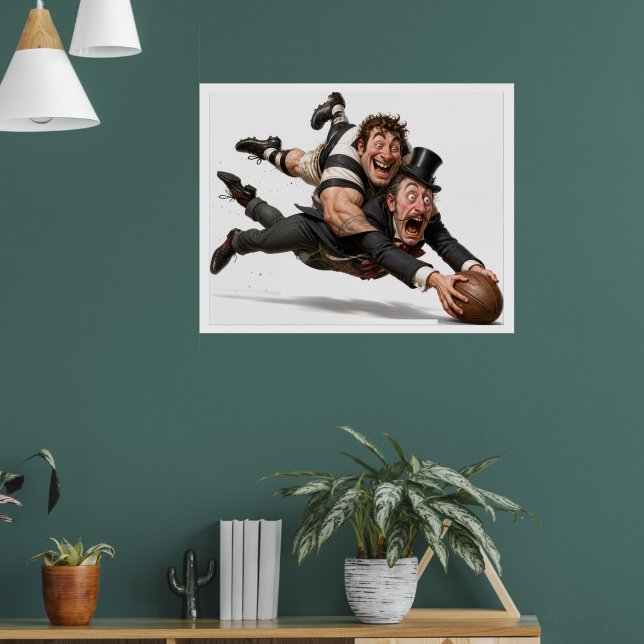Póster grande de caballeros de rugby (Salón 1)