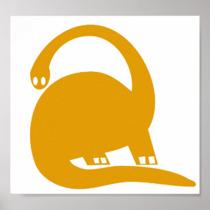 Póster grande de vivero de dinosaurios