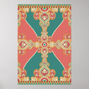 Poster grande del arte de Boho Paisley