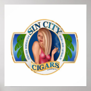 Poster grande del arte del cigarro