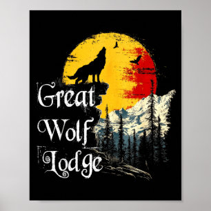 Póster Grandes Amantes de Lodge de Lobo Aventura al Aire 