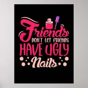 Póster Grandes amigos con uñas feas