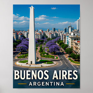 Póster Grandes bulevares de Buenos Aires y elegancia arge