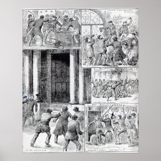 Póster Grandes disturbios en Londres (Frente)