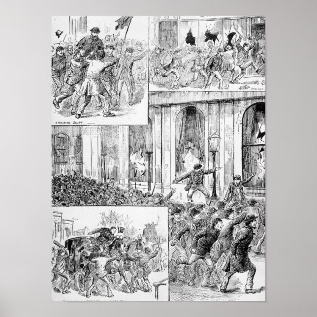 Póster Grandes disturbios en Londres (Frente)