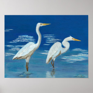 Póster Grandes Egrets