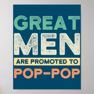 Póster Grandes hombres son ascendidos a abuelo abuelo