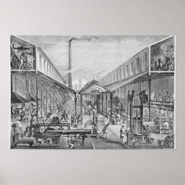 Póster Grandes industrias, talleres de construcción (Frente)