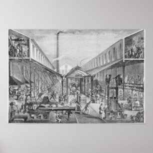 Póster Grandes industrias, talleres de la construcción