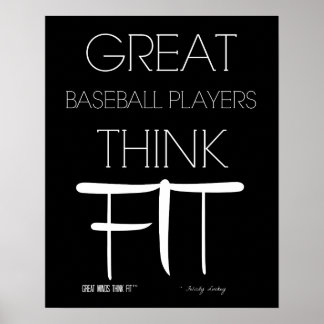 Póster Grandes Jugadores De Béisbol Piensan En Forma - Ne