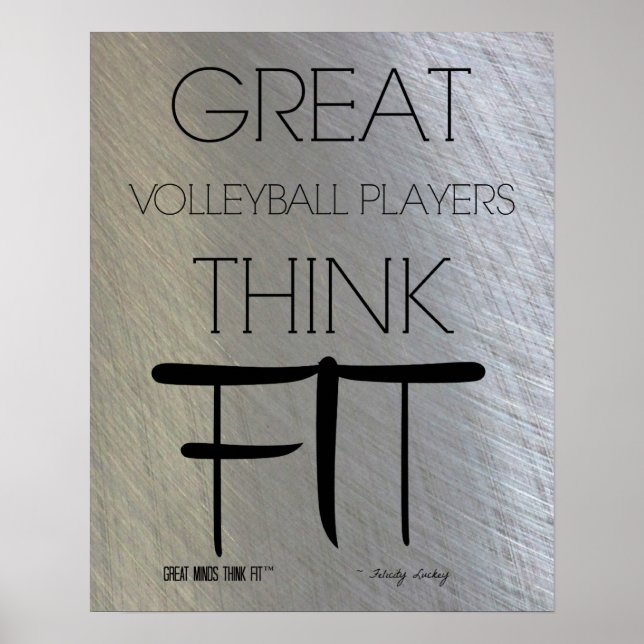 Póster Grandes Jugadores De Voleibol Piensan En Forma - A (Frente)