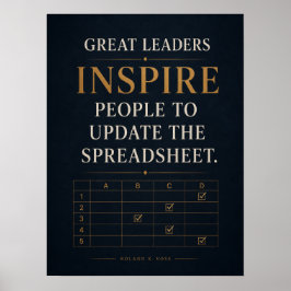 Póster Grandes Líderes Inspiran a la Gente a Actualizar l