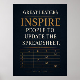 Póster Grandes Líderes Inspiran a la Gente a Actualizar l