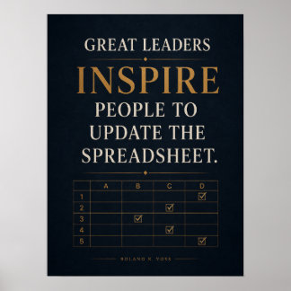 Póster Grandes Líderes Inspiran a la Gente a Actualizar l