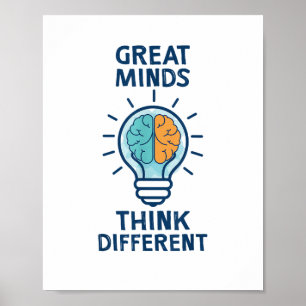 Póster Grandes Mentes Piensan Diferente