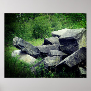Póster Grandes rocas de granito Naturaleza 