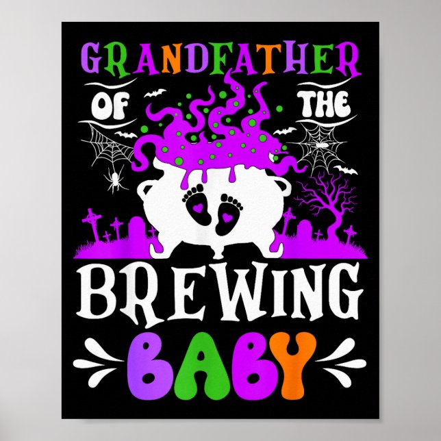 Póster Grandfather Of The Brewing Baby Grandpa To Be Hall (Frente)
