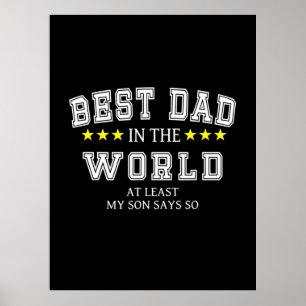 Póster Grandfather Quotes Best Dad In The World