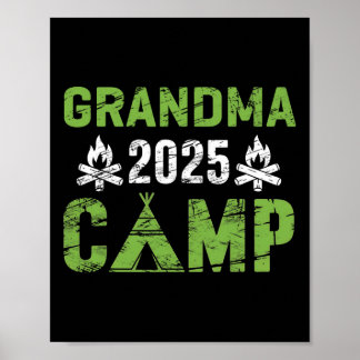 Póster Grandma Camp 2025 Family Vacation Summer Camping C