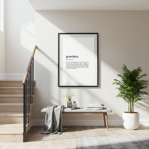 Póster Grandma Definition Poster Dictionary Style