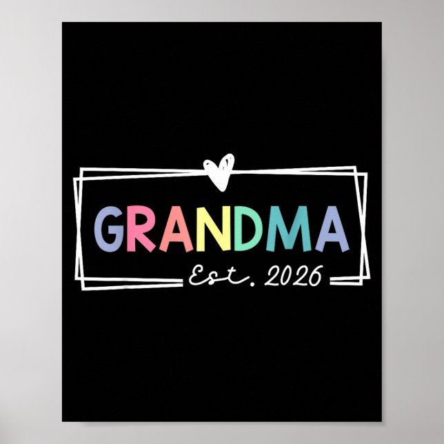 Póster Grandma Est 2026 Promoted To Grandma 2026 For Gran (Frente)
