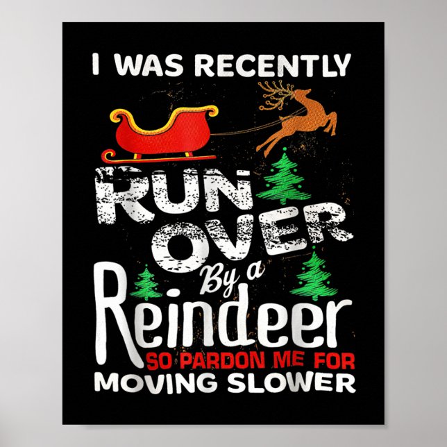 Póster Grandma Got Run Over By A Reindeer Christmas So Pa (Frente)