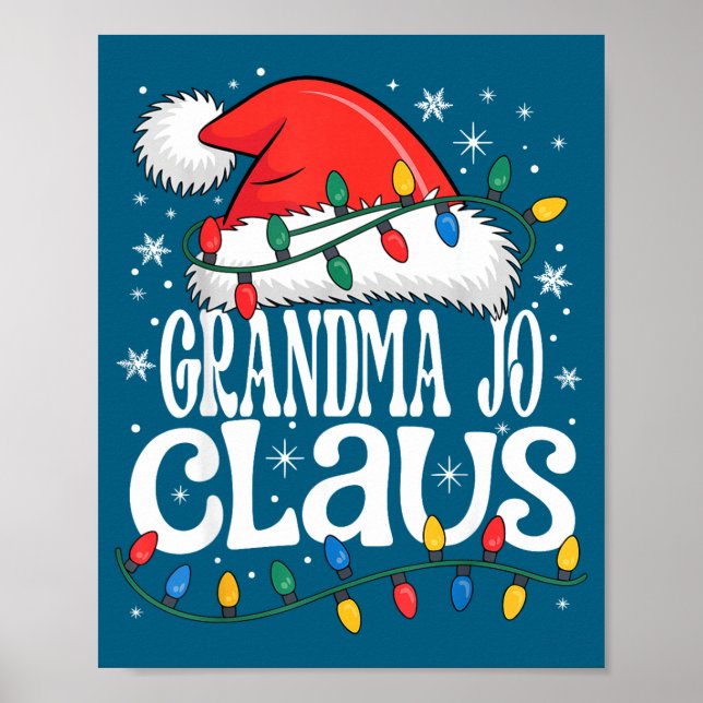 Póster Grandma Jo Claus Funny Xmas Christmas Grandma Holi (Frente)