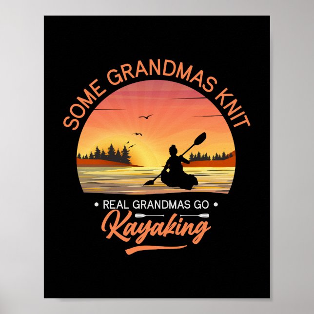 Póster Grandma Kayaking (Frente)