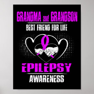 PÓSTER GRANDMA Y GRANDSON MEJOR AMIGO DE LA EPILEPSIA DE 