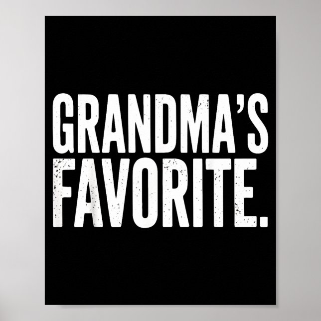 Póster Grandma's Favorite Funny Grandparent Granhild Vint (Frente)