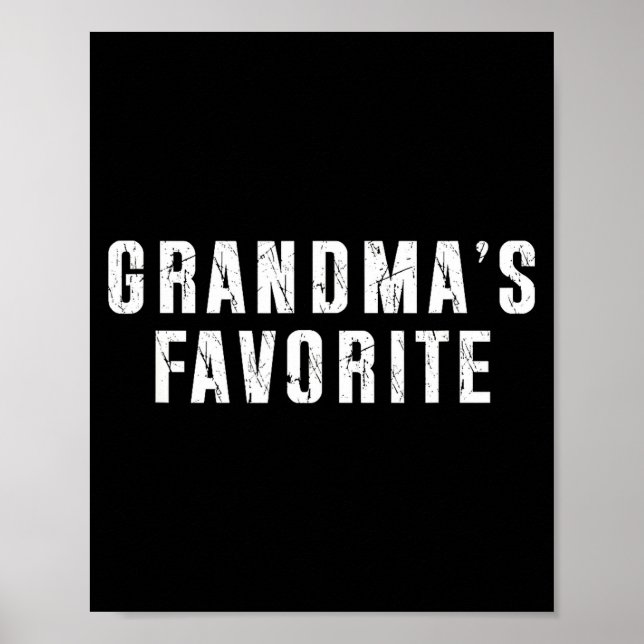 Póster Grandma's Favorite Grandparent Granhild Funny Fami (Frente)