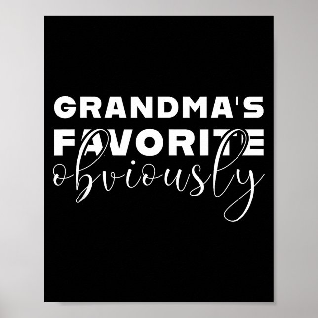 Póster Grandma's Favorite T, Grandson Or Granddaughter  (Frente)