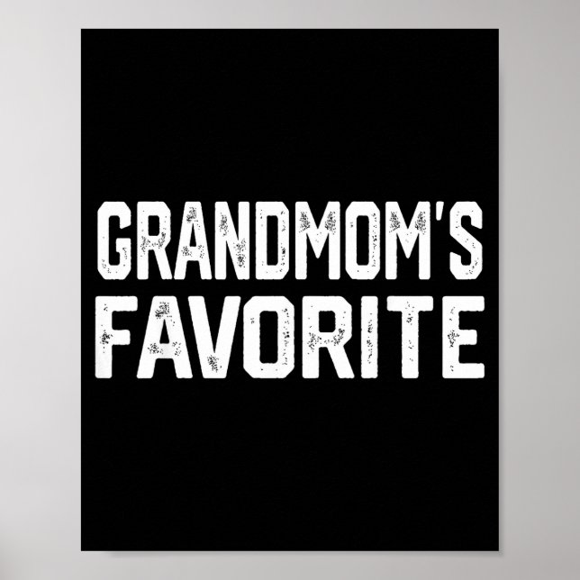 Póster Grandmom’s Favorite Funny Grandparent Granhild Vin (Frente)