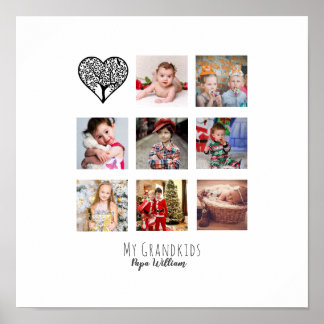 PÓSTER GRANDPA GIFT COLLAGE DE FOTOS ORGULLOSA GRANDAD