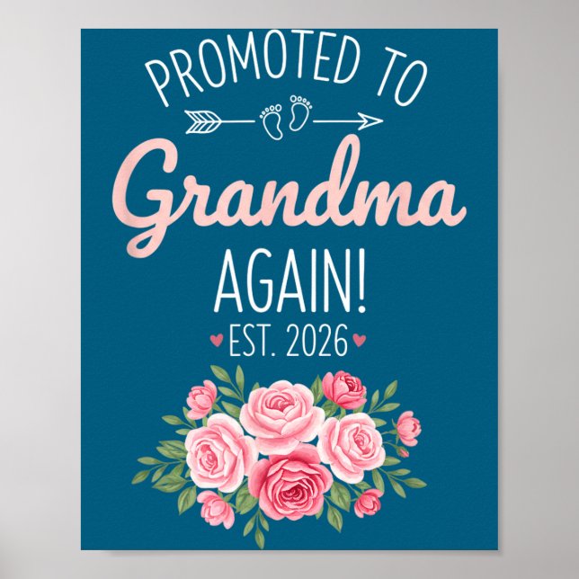 Póster Grandparent Promoted To Grandma Again Est. 2026, N (Frente)