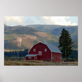 Póster Granero de Bozeman, Montana