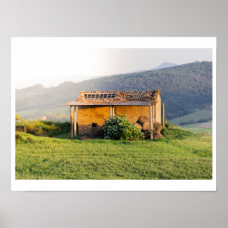 Póster Granero Toscano Antiguo