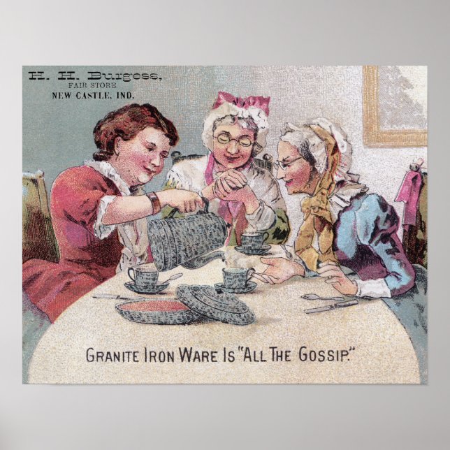 Póster Granite Ironware Gossip Ad w Seller (Frente)