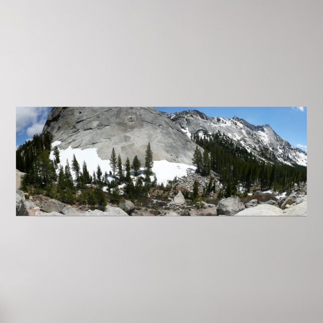 Póster Granito de nieve domina Panorama en Yosemite (Frente)