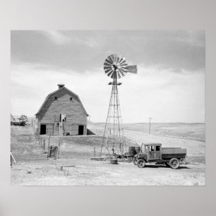Póster Granja abandonada, 1936. Foto antigua