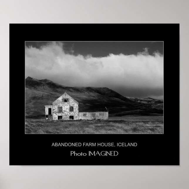 Póster Granja abandonada, Islandia (Frente)