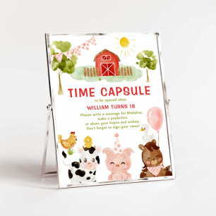 Póster Granja Animales Barnyard Cápsula de la hora de nac