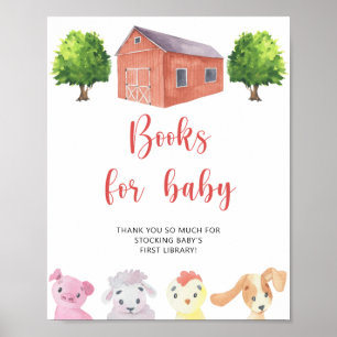 Póster Granja - Biblioteca para bebés