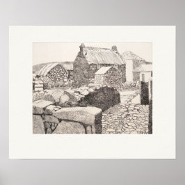 Póster Granja Boleigh Cornwall Eleanor Hughes Reimpresión